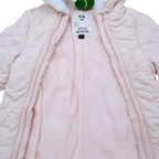 Combinaison pilote bébé rose pâle matelassée à capuche - 6-9 mois