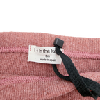Legging rose en maille côtelée - 6 mois