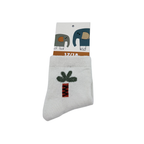 Chaussettes écrues motif palmier – 17-18