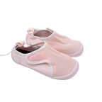 Chaussons à scratch respirants rose et blanc - 25