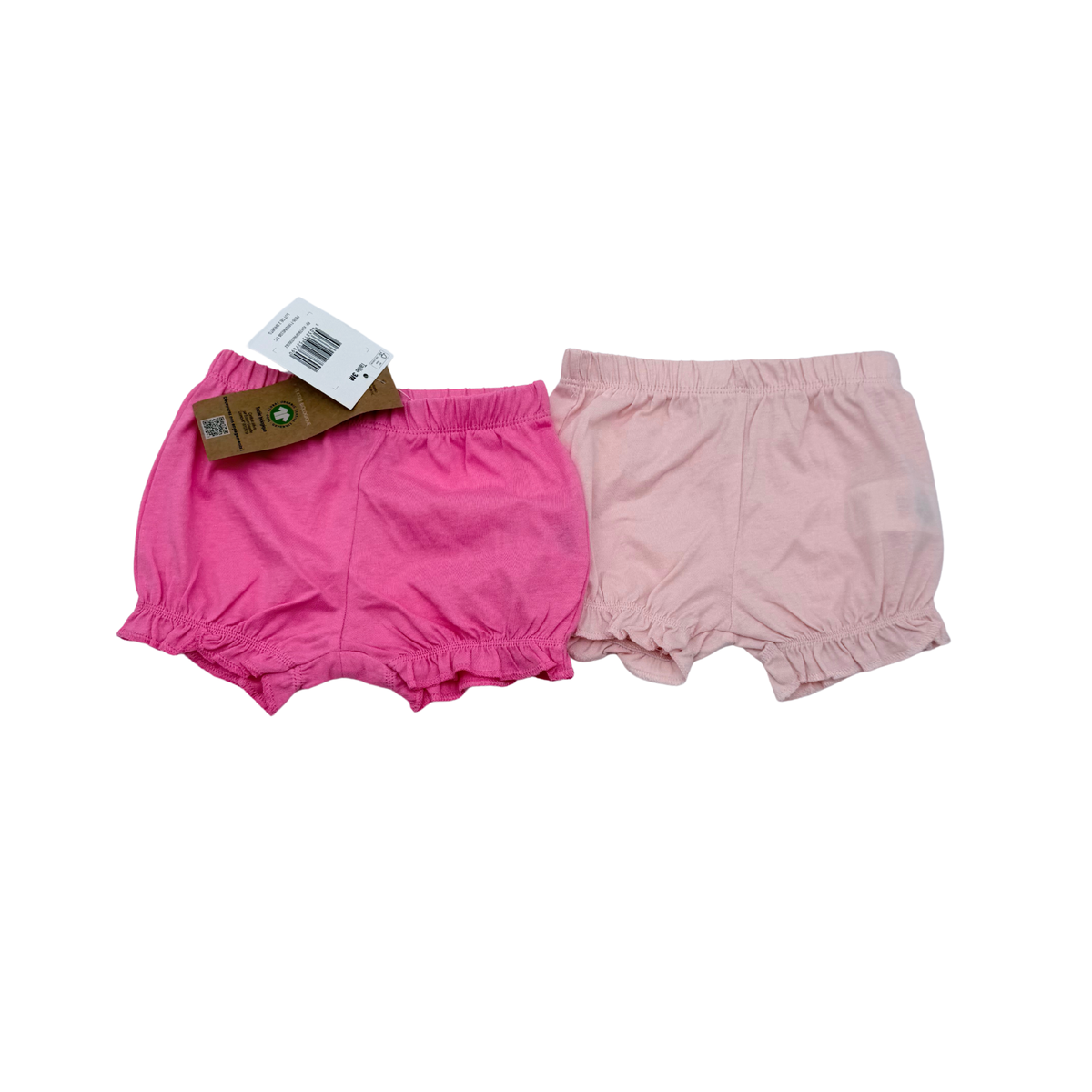 Lot de 2 shorts unis rose - 3 mois