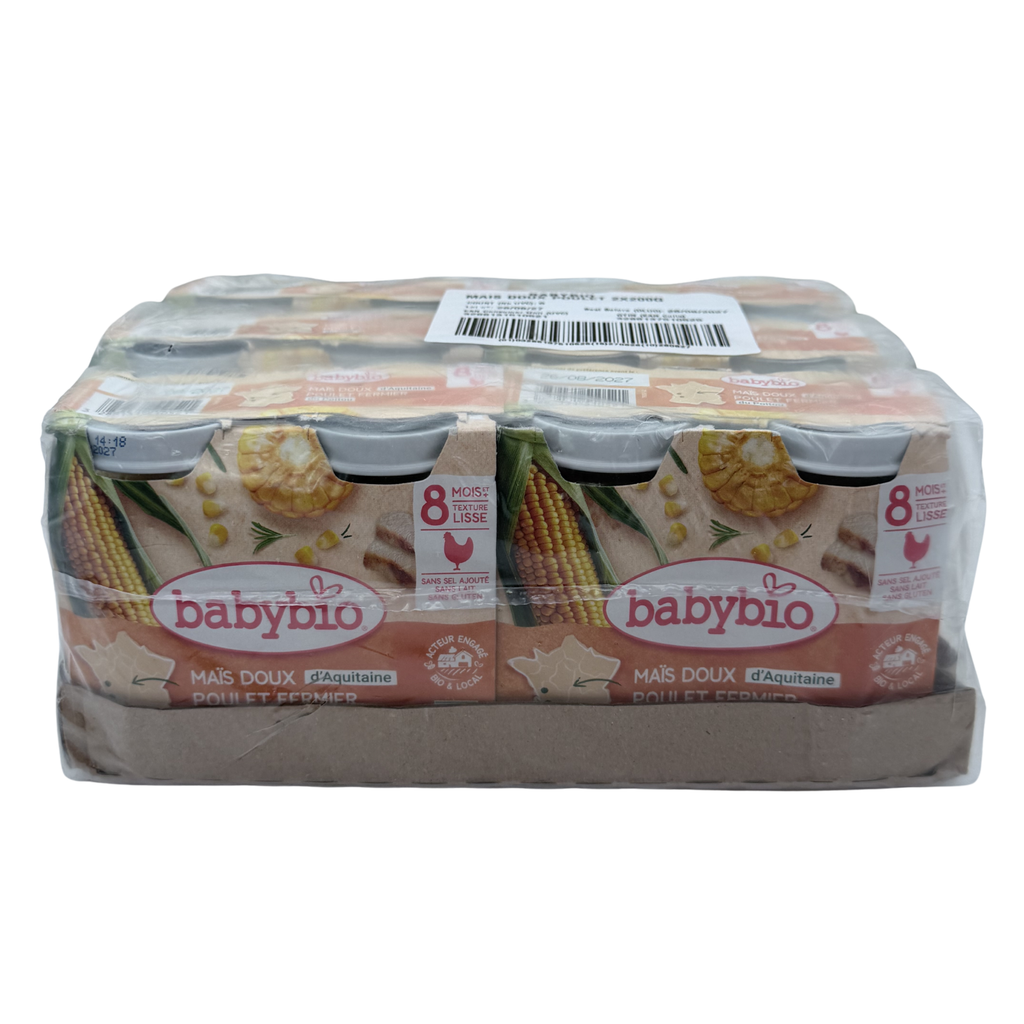 Maïs doux d'Aquitaine et poulet fermier — 12 pots
