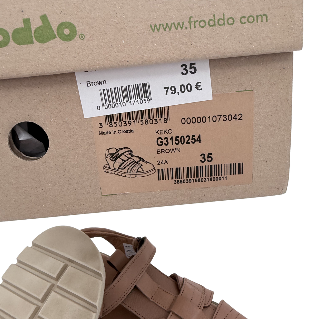 Sandales cuir camel — 35