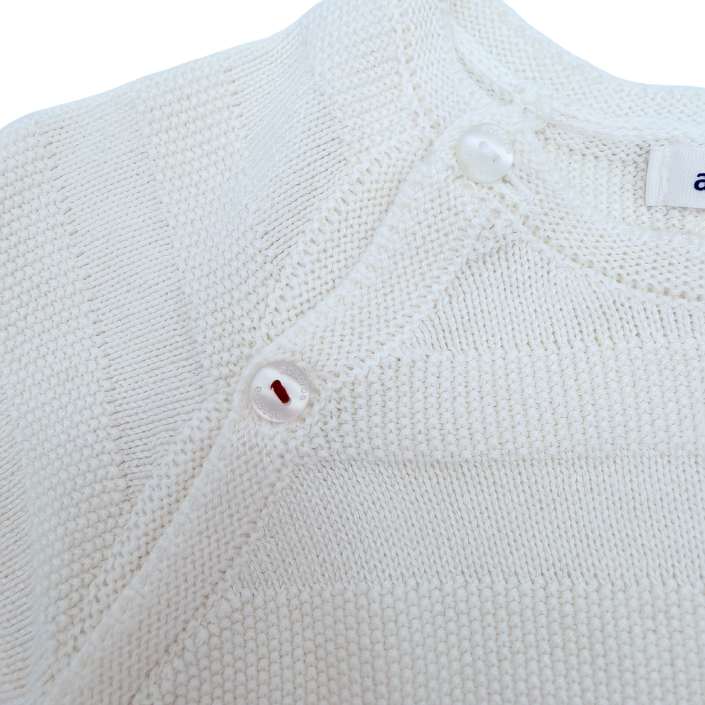 Combinaison bébé écrue en maille — 6 mois