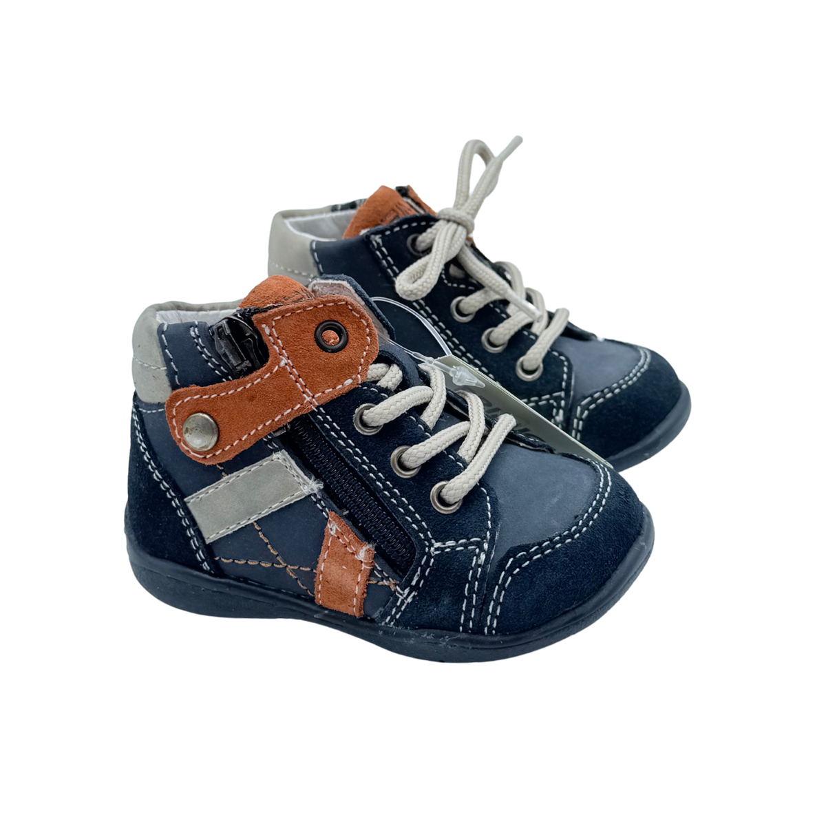 Bottines bleu marine à lacets - 18