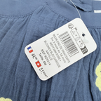 Ensemble robe gaze de coton et bloomer bleu - 6 mois