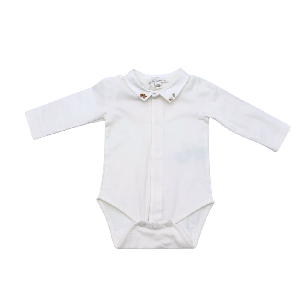 Body bébé blanc à col polo - 3 mois
