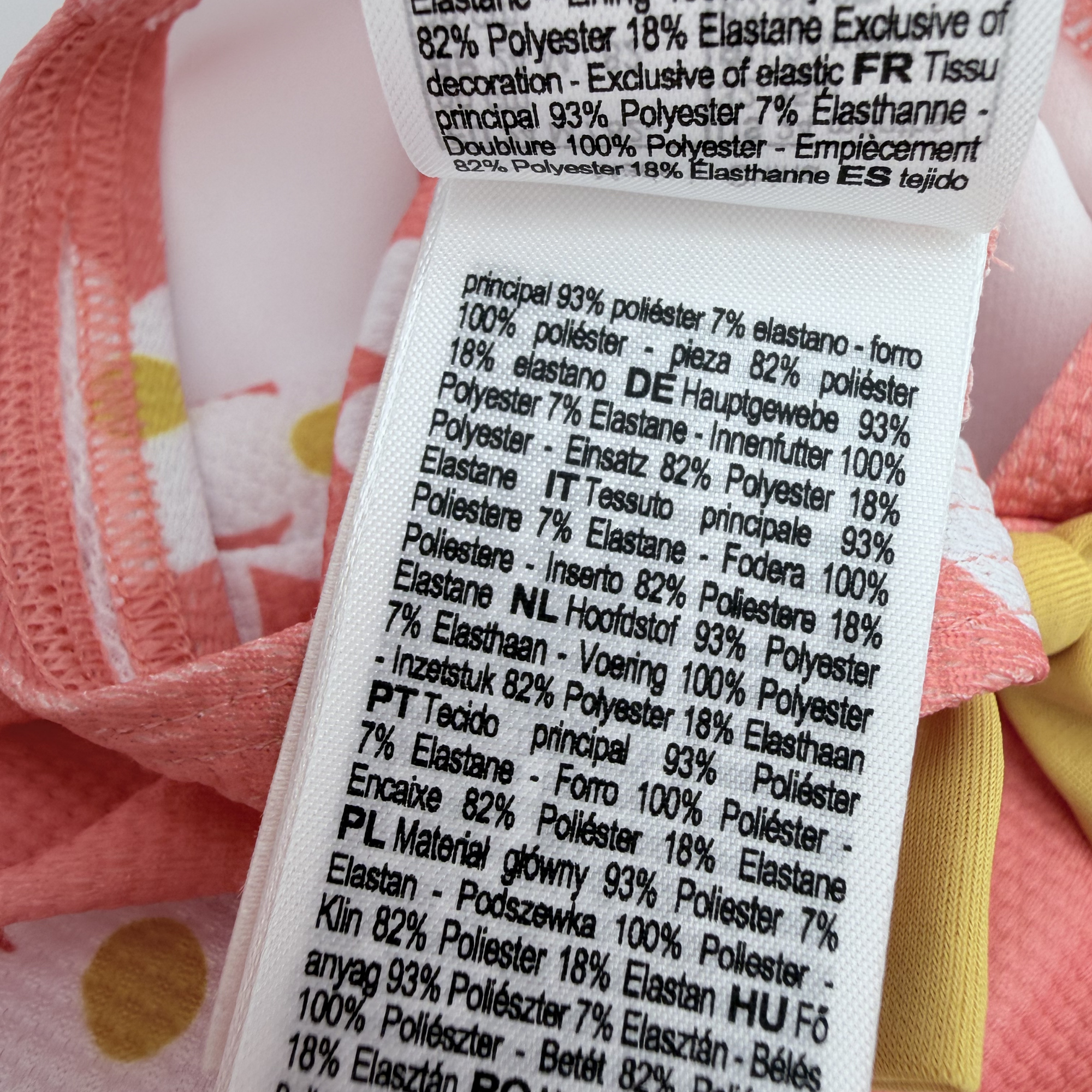 Maillot de bain corail imprimé fleurs — 24 mois
