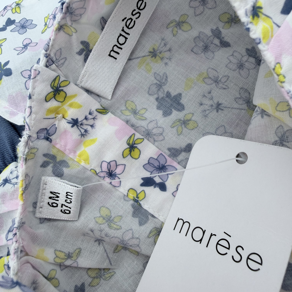 Ensemble blouse fleurie et short - 6 mois