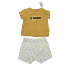 Ensemble t-shirt et short imprimé girafes — 6 mois