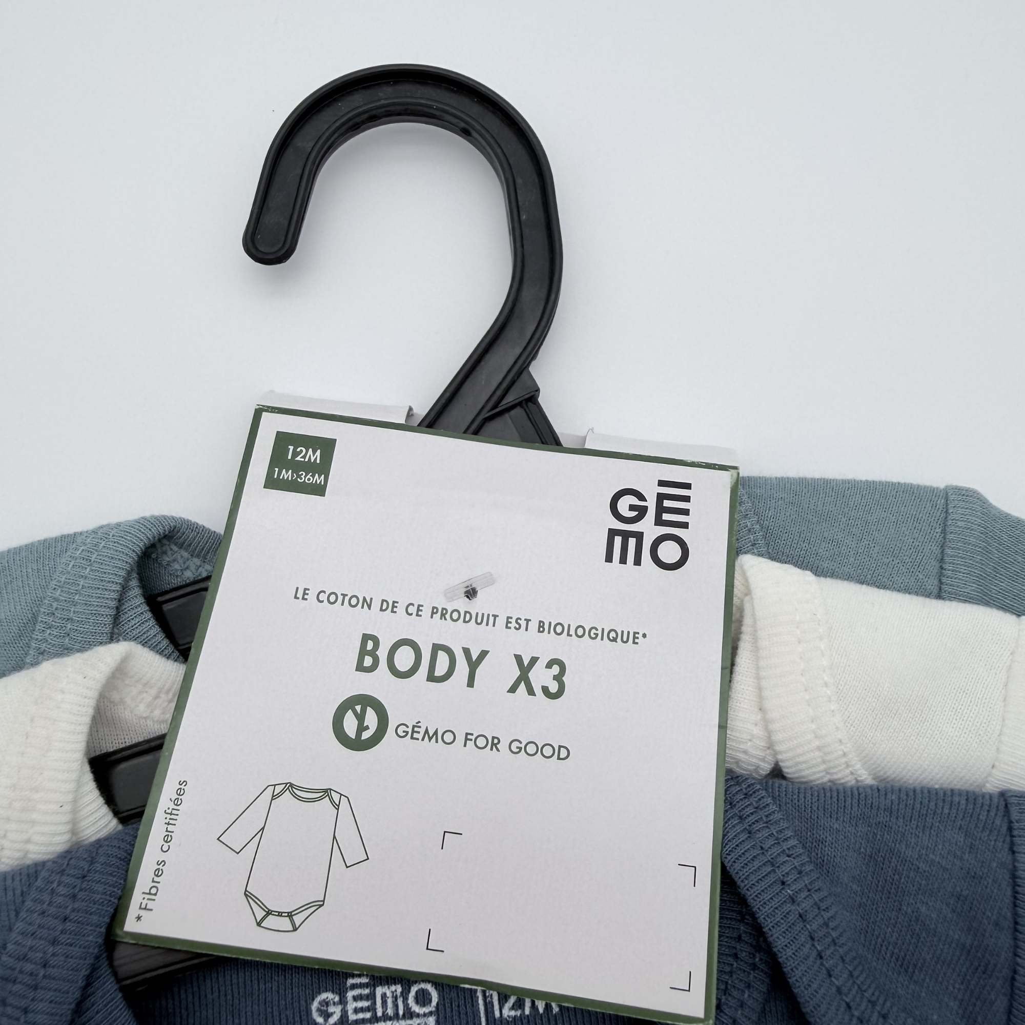 Lot de 3 bodies “Trop chou” — 12 mois