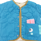 Veste réversible bébé écrue et bleu canard - 9 mois