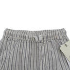 Pantalon enfant rayé en mélange de lin écru et bleu - 18-24 mois