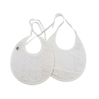 Lot de 2 bavoirs gaze de coton blancs