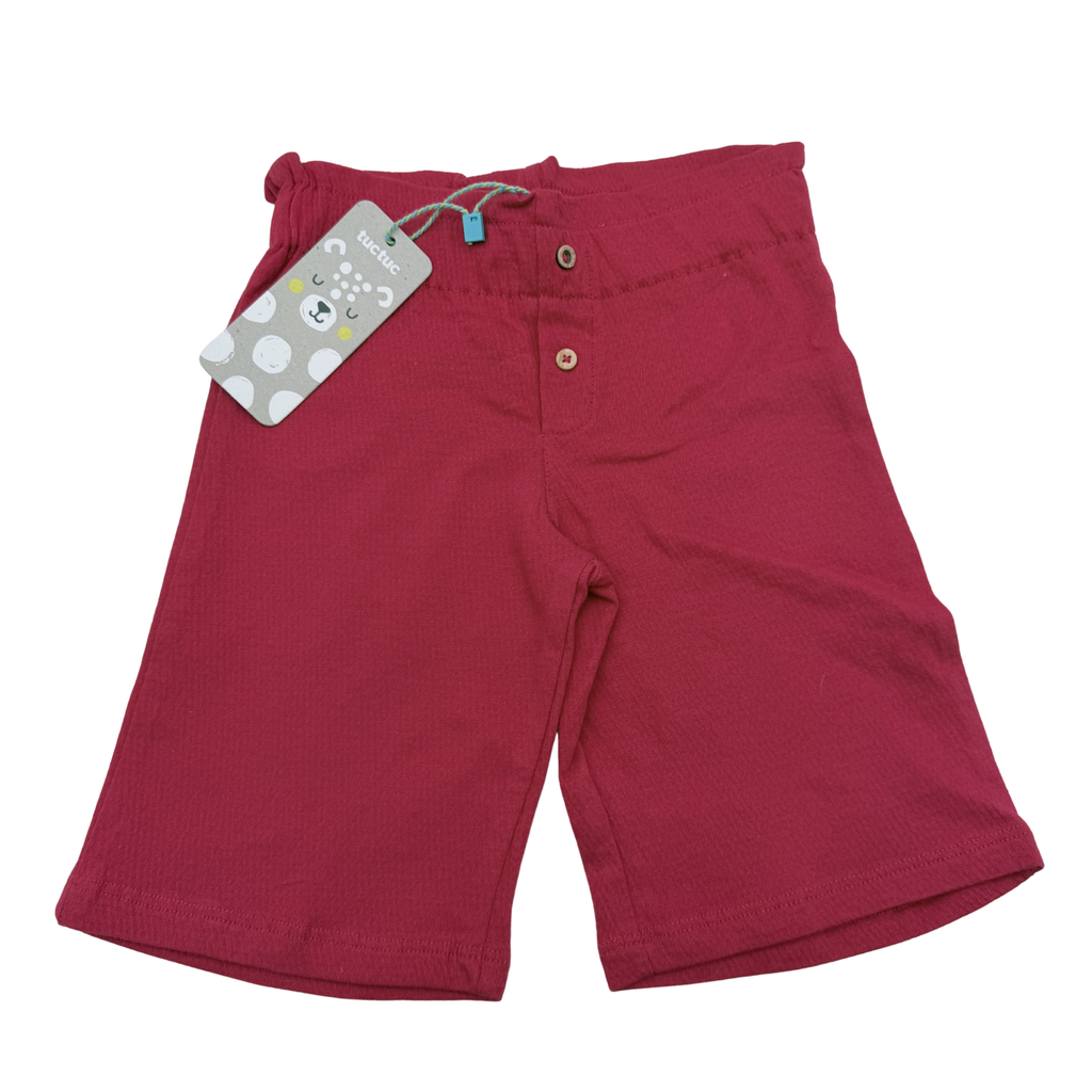 Bermuda rouge framboise — 9 mois