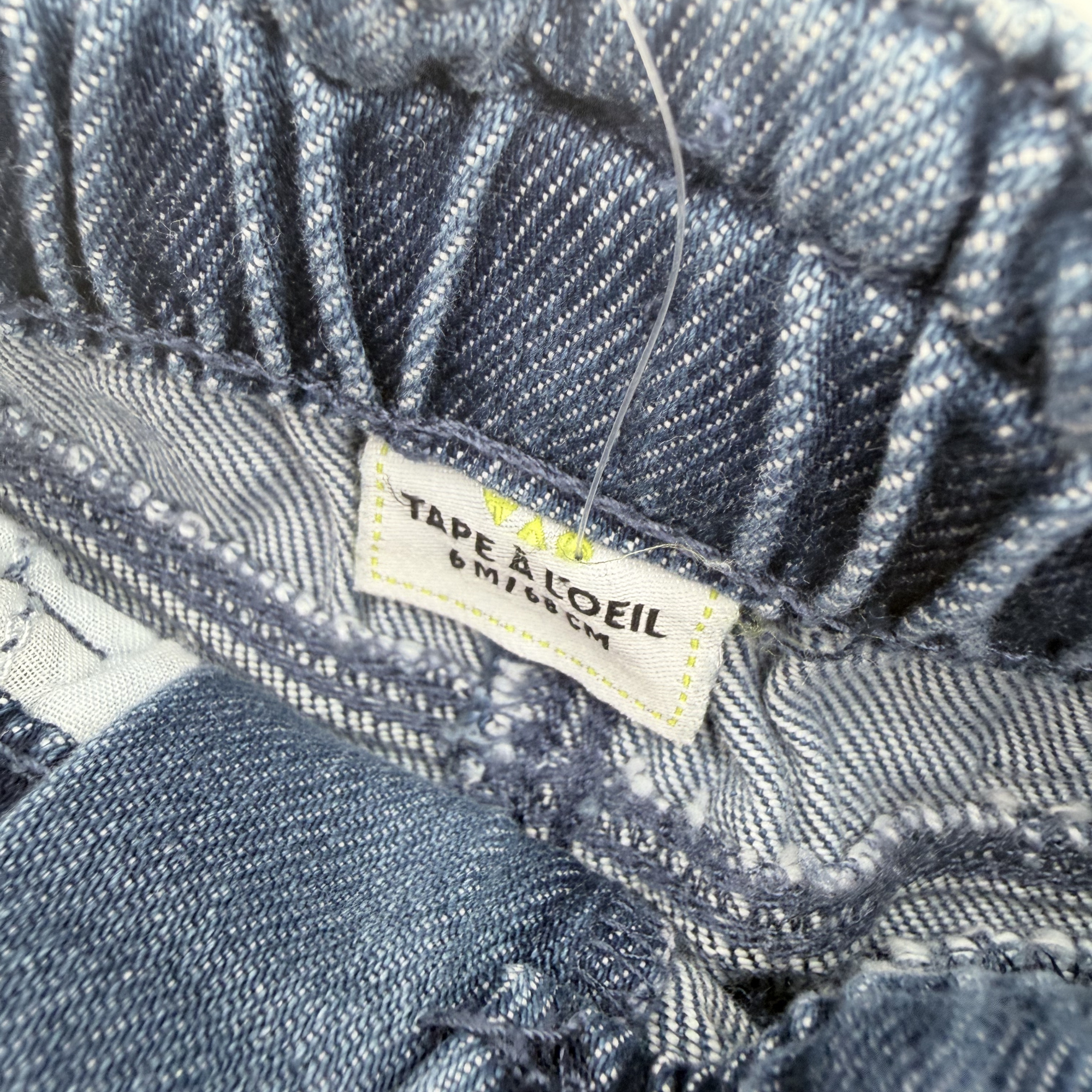Jean paperbag denim foncé - 6 mois