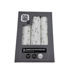 Lot de 3 langes en mousseline – 70 x 70 cm