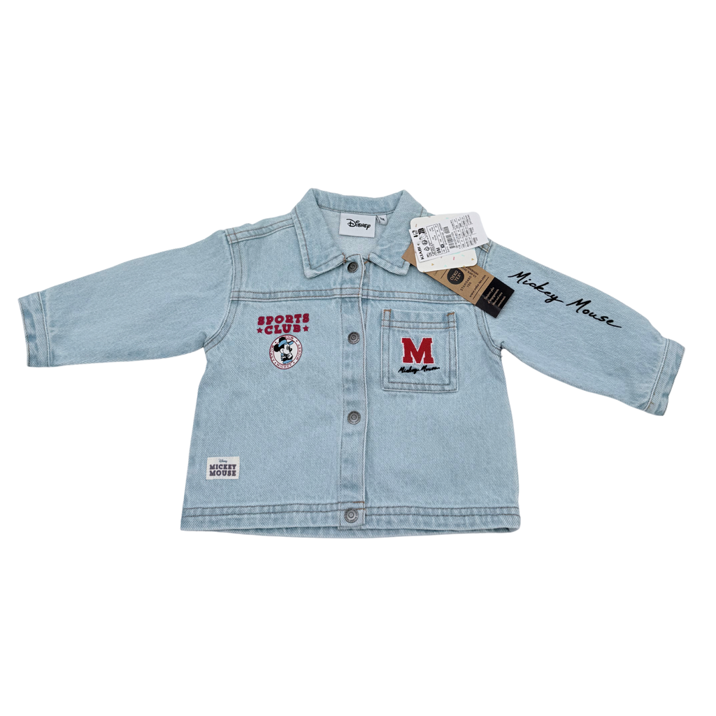 Veste en jean bébé Mickey bleu clair - 9 mois