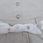 Robe salopette beige fleurie — 12 mois