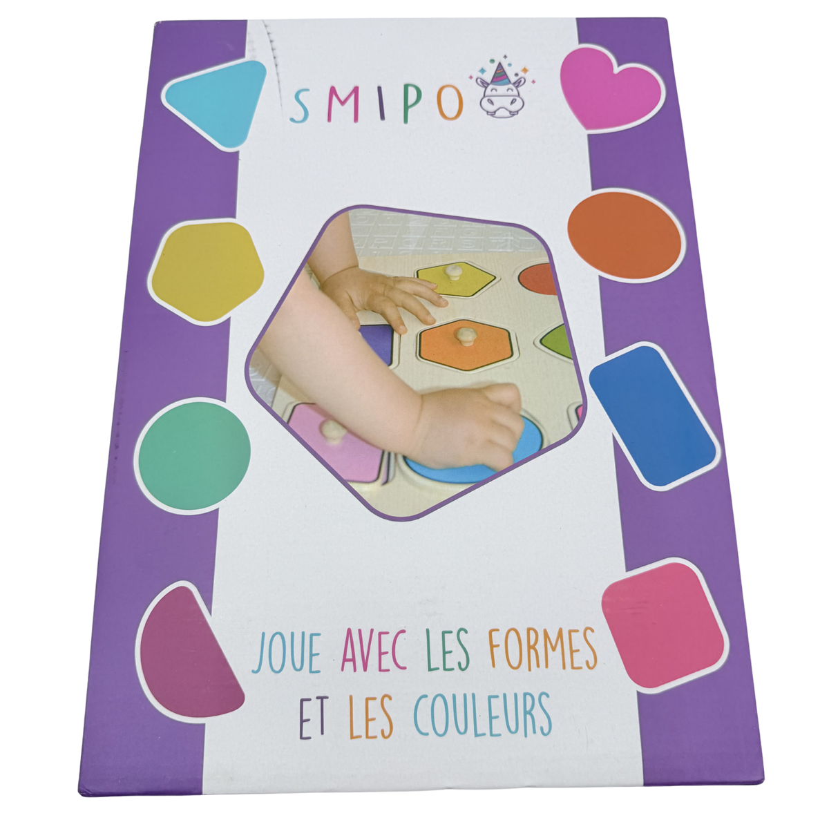 Puzzle d’éveil en bois Formes et couleurs - 12 mois +