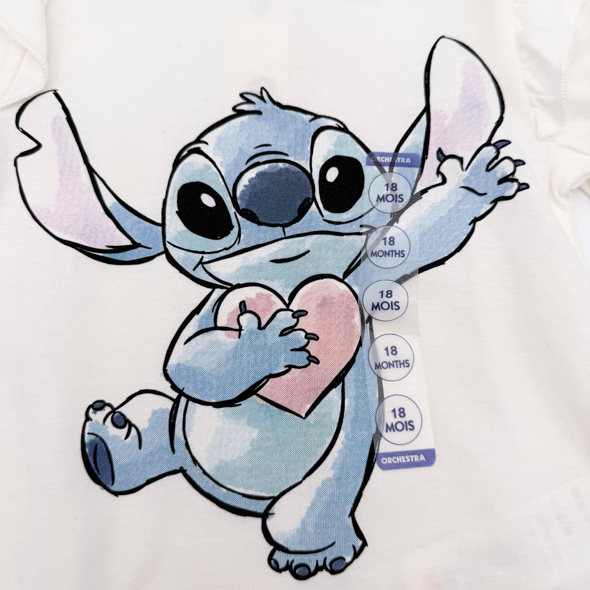 T-shirt manches longues Stitch — 18 mois