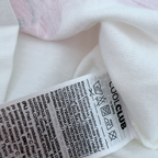 T-shirt bébé blanc girafes roses — 6-9 mois