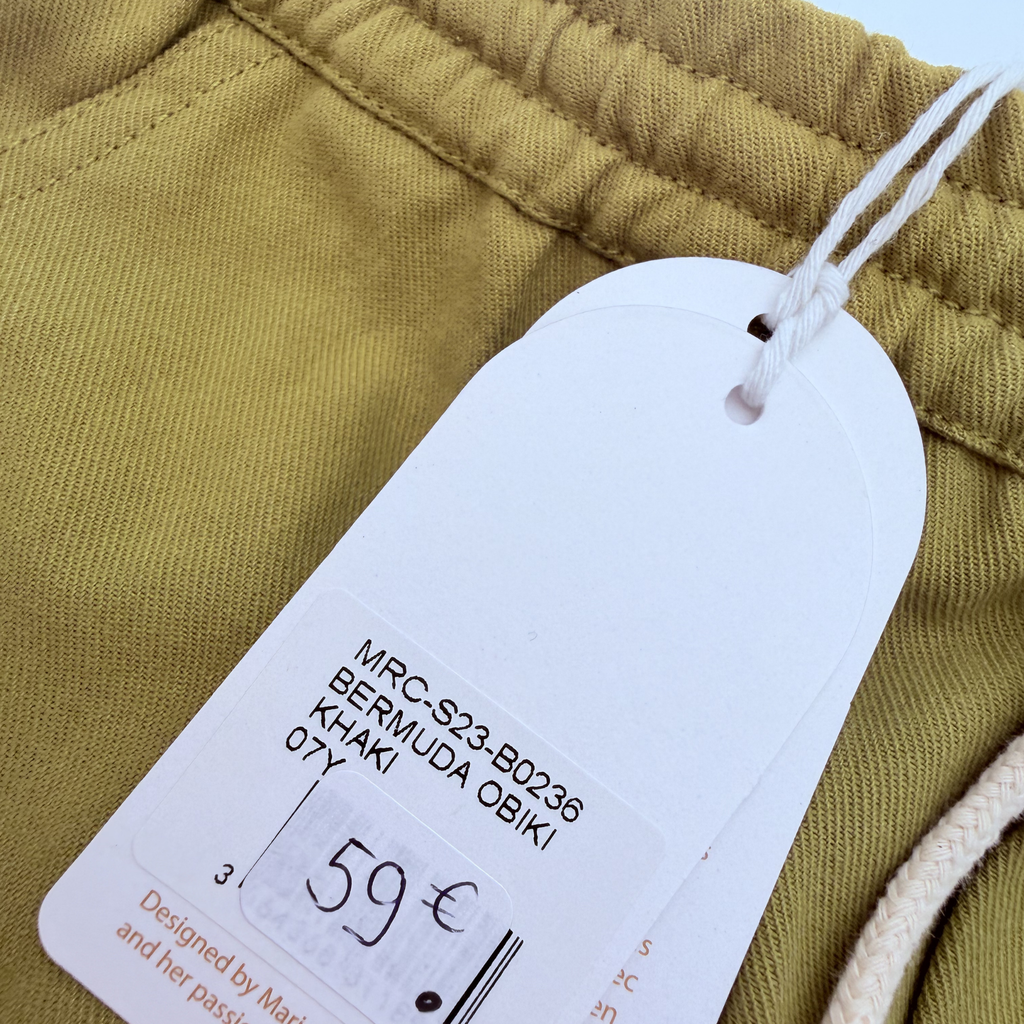 Bermuda khaki à poche brodée — 4 ans