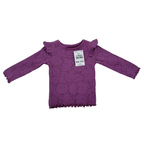 T-shirt côtelé violet à volants Miffy — 6-9 mois
