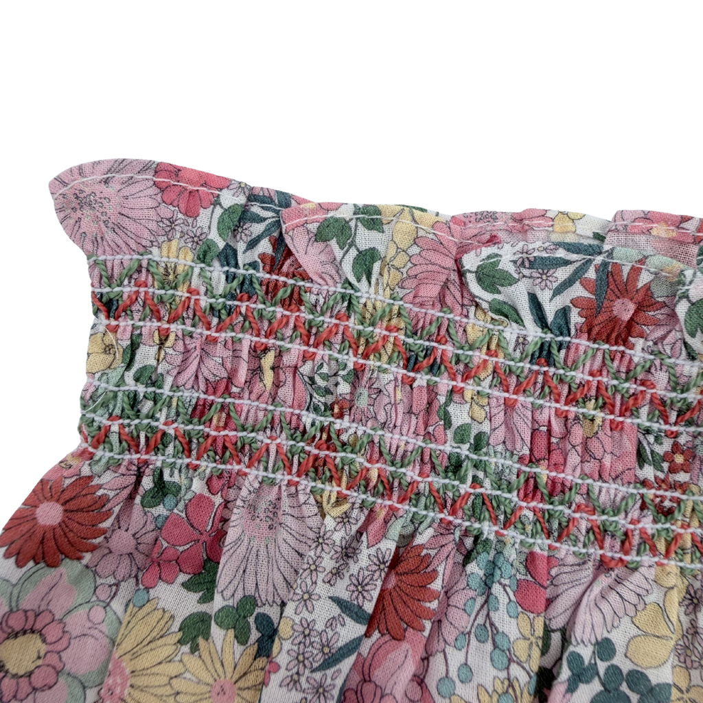 Bloomer fleuri smocké — 12 mois