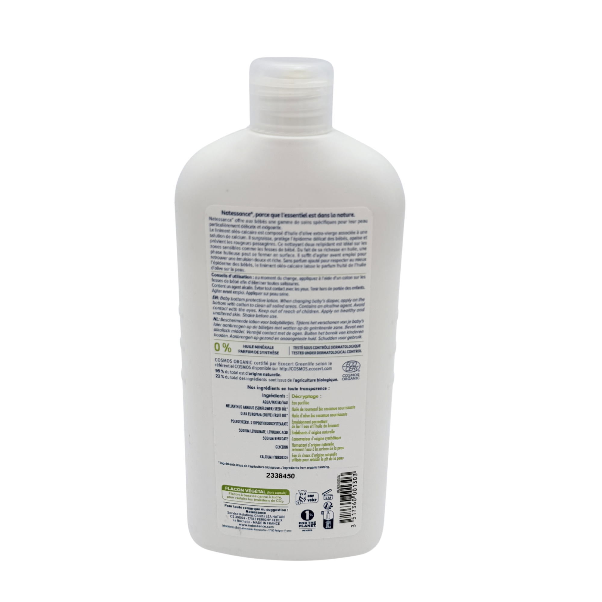 Liniment oléo-calcaire bio — 500 ml