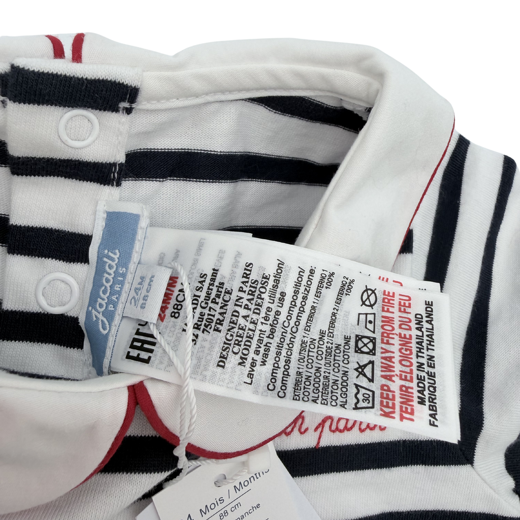 Robe marinière col Claudine — 24 mois