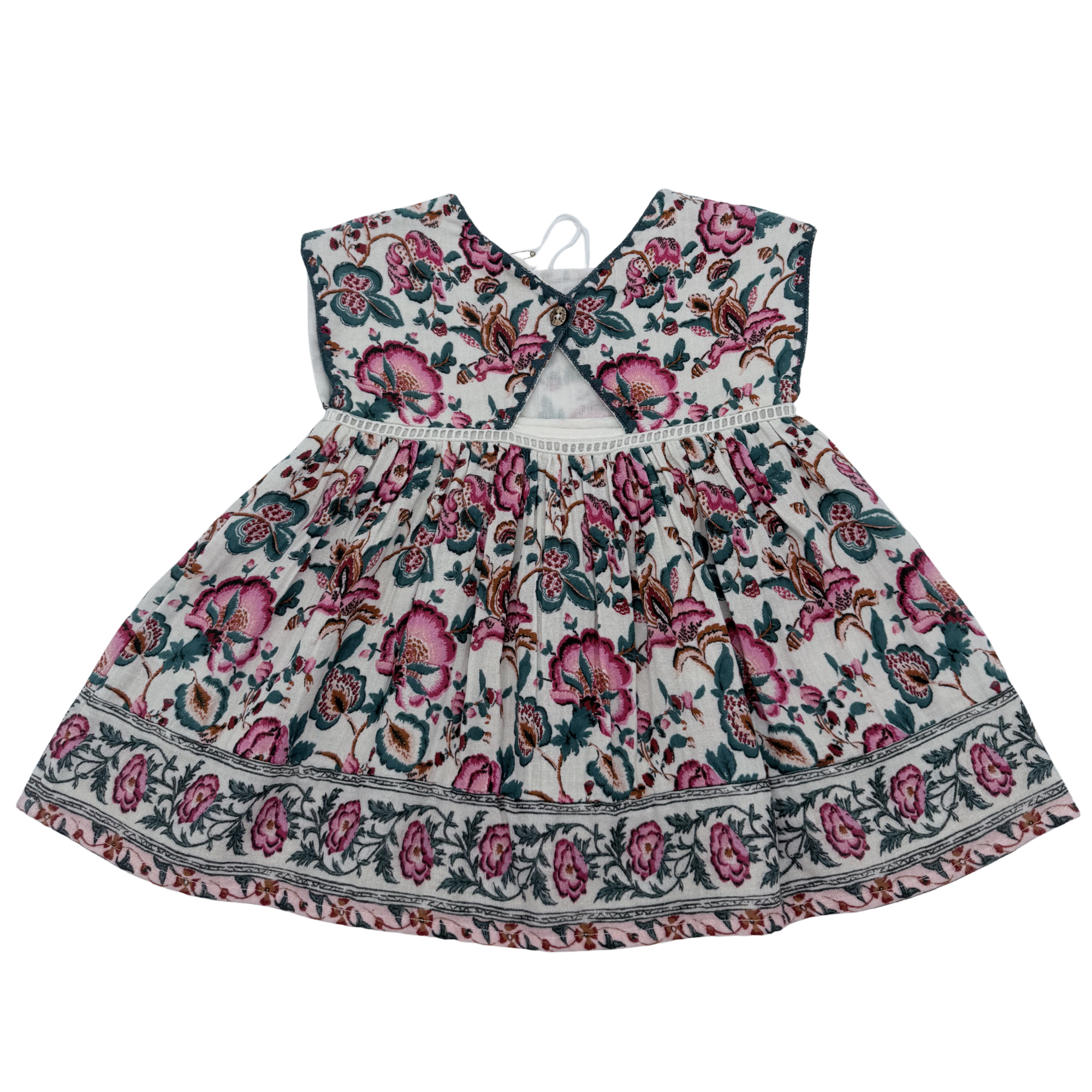 Robe sans manches fleurie — 9 mois