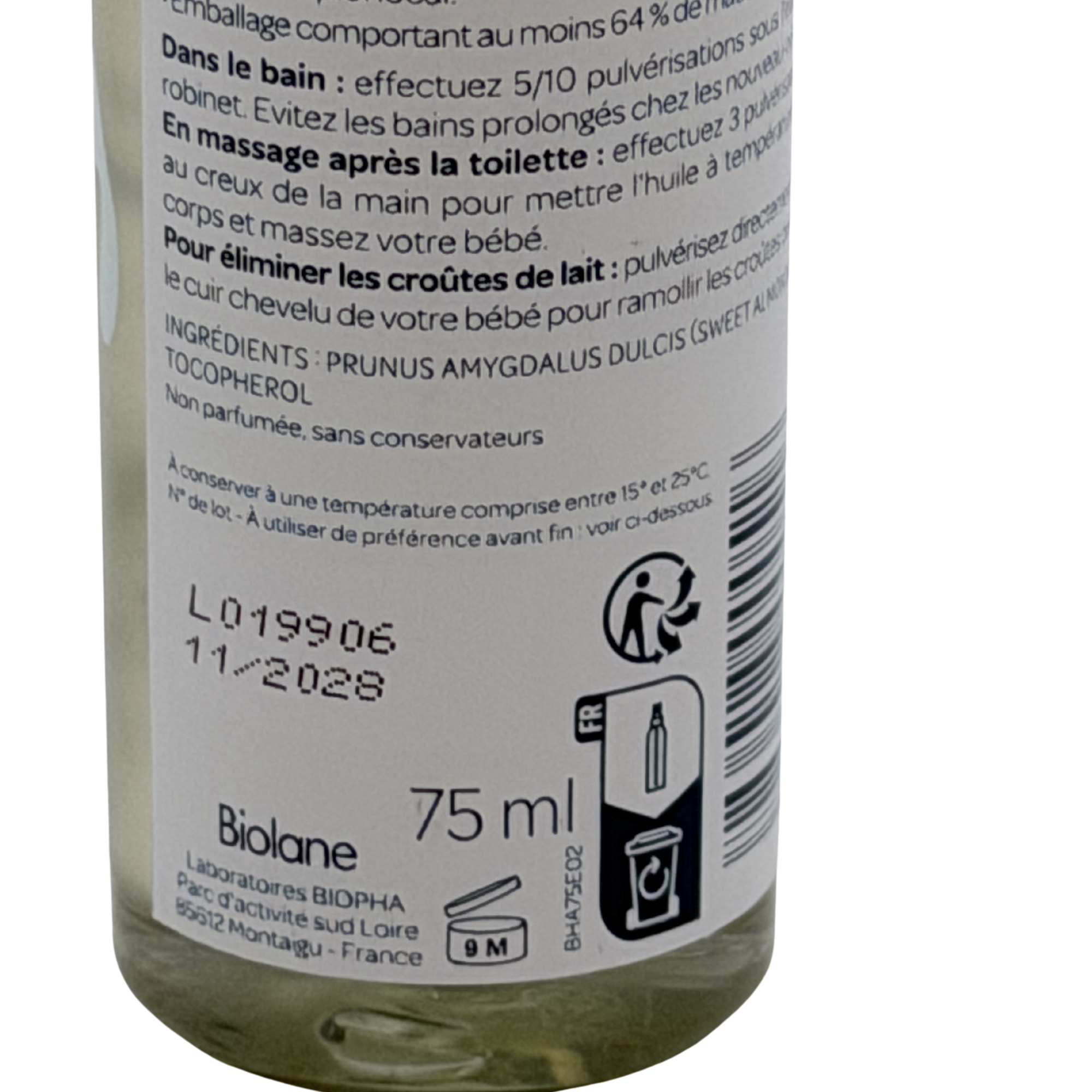 Huile d’amande douce — 75 ml
