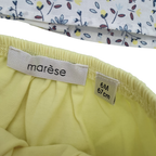 Robe fleurie blanche et bleu avec bloomer jaune — 6 mois