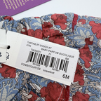 Barboteuse liberty bleu et rouge - 6 mois