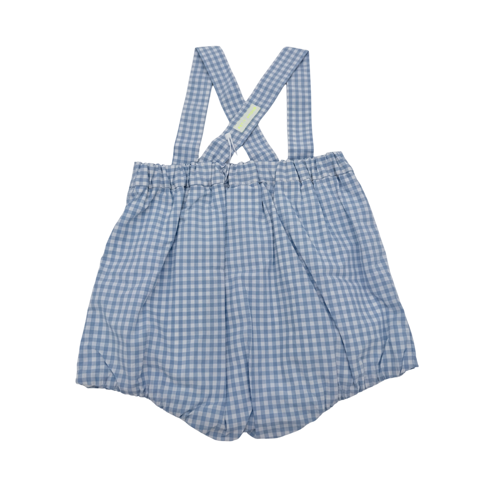 Bloomer à bretelles vichy bleu ciel — 6 mois