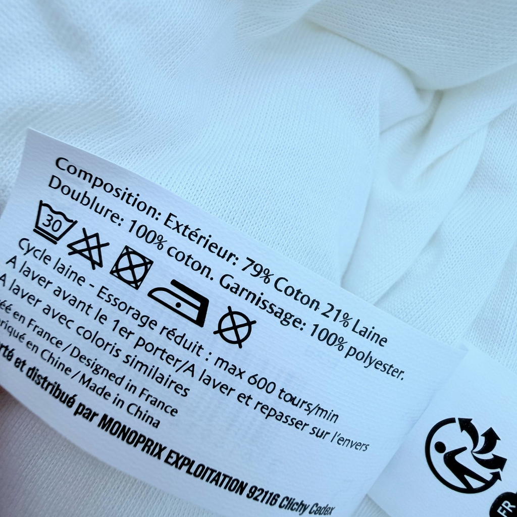 Gigoteuse blanche en maille texturée TOG 3,5 - 0-6 mois