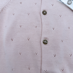Gilet en maille ajourée rose pâle — 12 mois