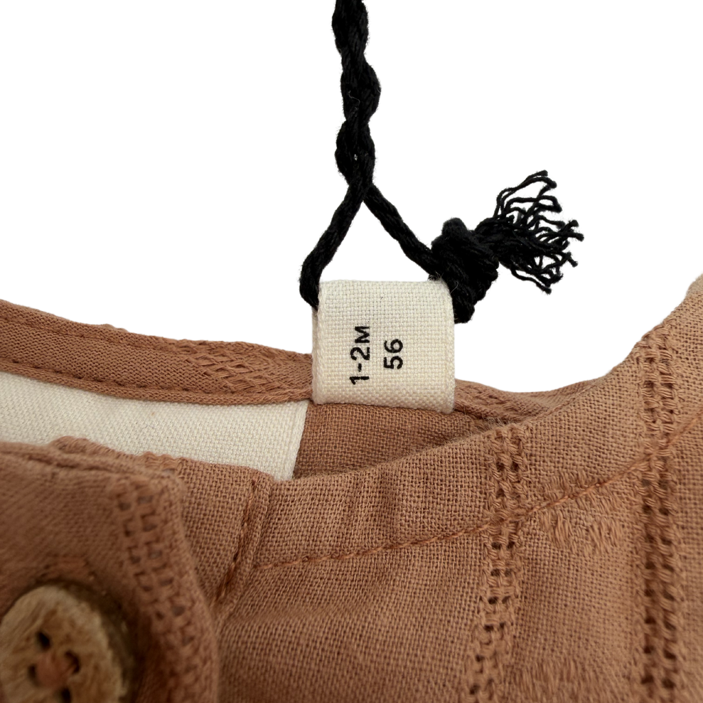 Blouse marron — 1-2 mois