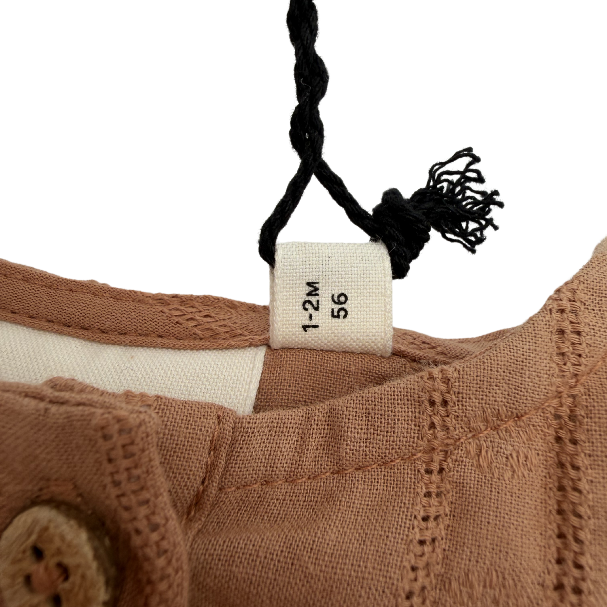 Blouse marron — 1-2 mois