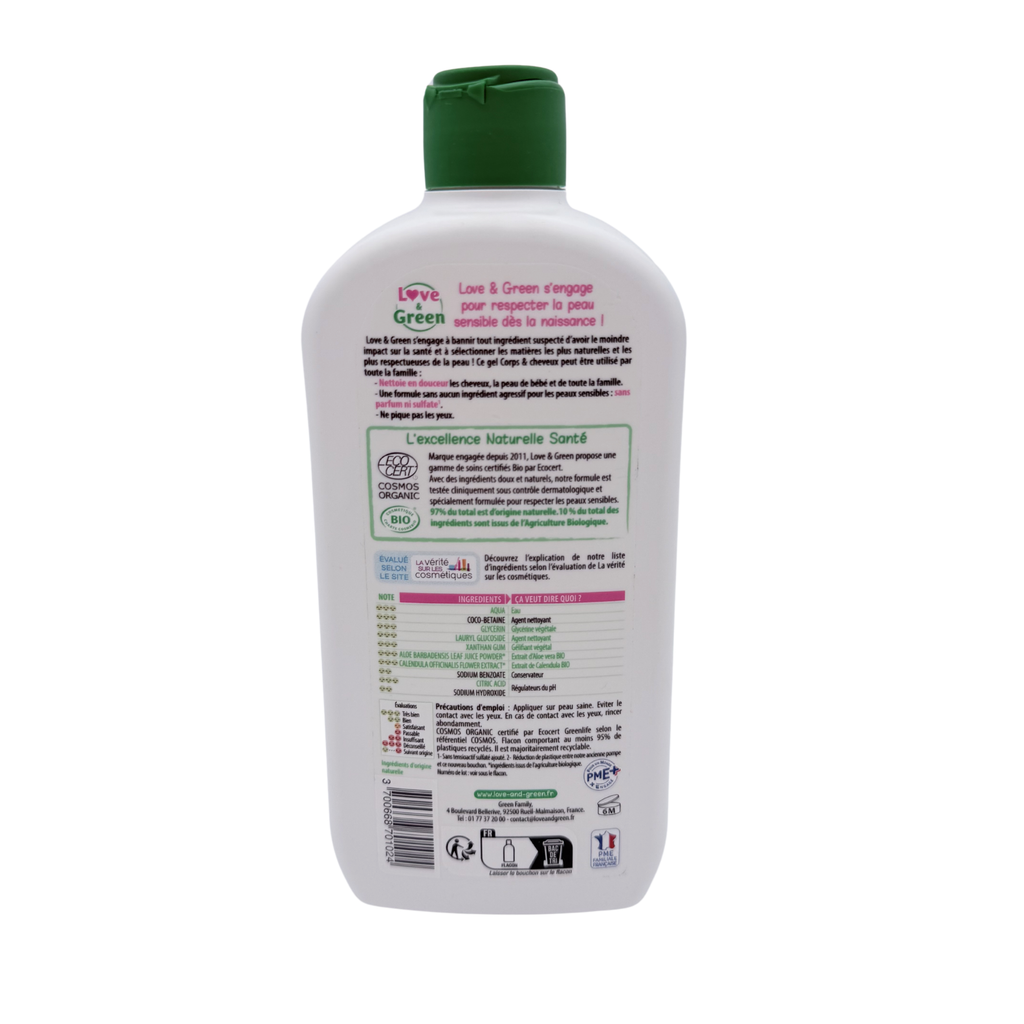 Gel lavant corps et cheveux Bio — 500 ml