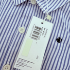 Chemise bébé rayée bleu et blanc — 6 mois