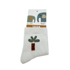 Chaussettes écrues motif palmier – 17-18
