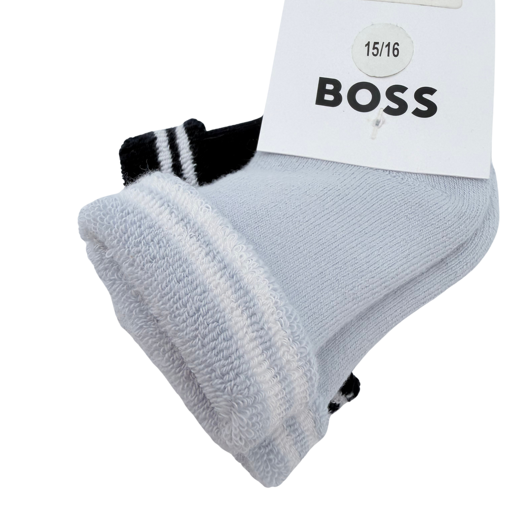 Lot de 2 paires de chaussettes bébé bleu - 15-16