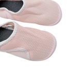 Chaussons à scratch respirants rose et blanc - 25