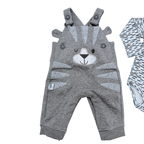 Ensemble bébé salopette tigre et body imprimé - 1 mois