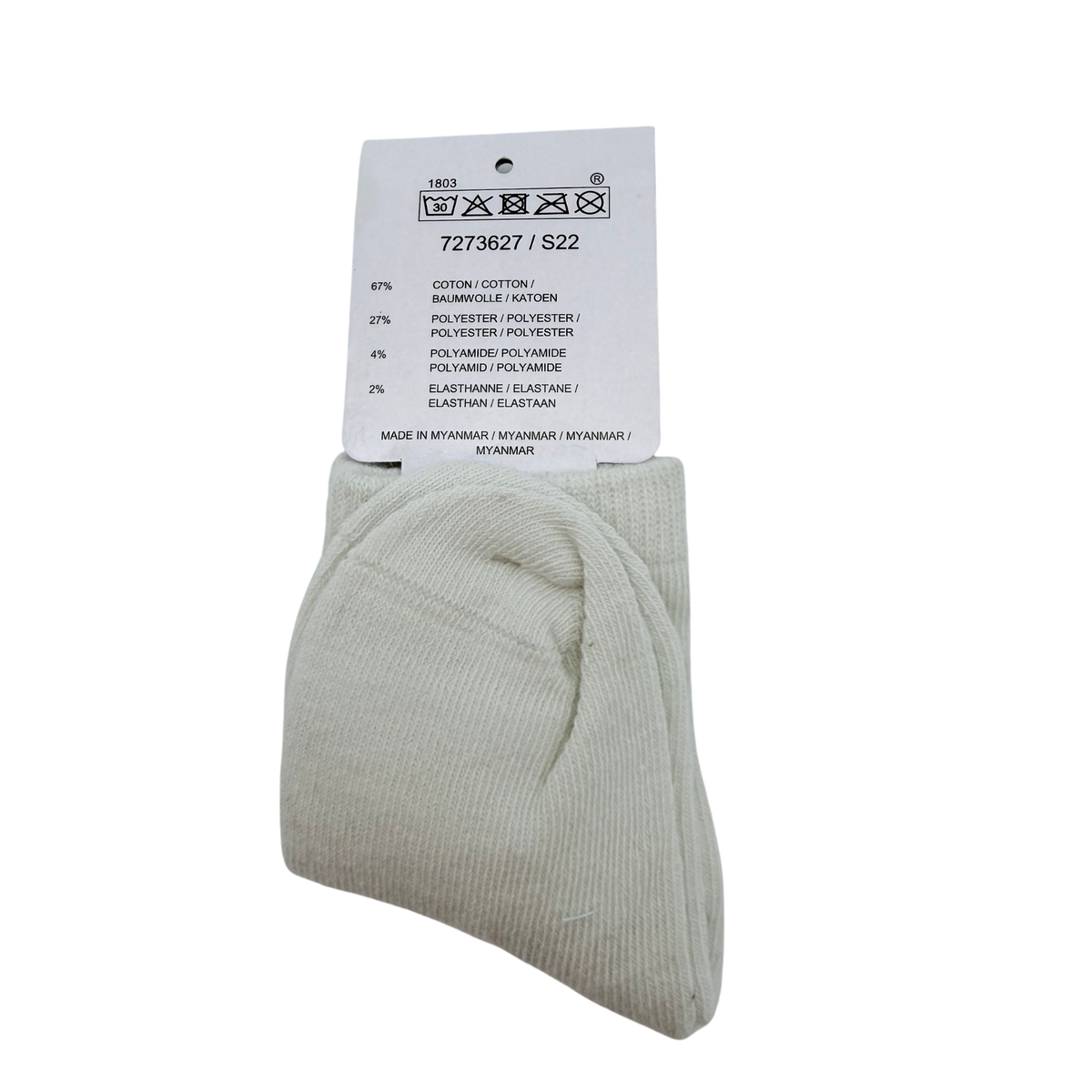 Chaussettes écrues motif palmier – 17-18
