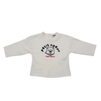 T-shirt manches longues écru motif ours “Petit cœur tout doux” - 12 mois
