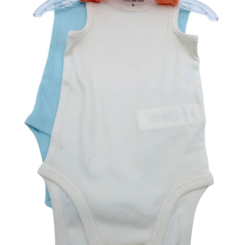 Lot de 3 bodies sans manches - 9 mois