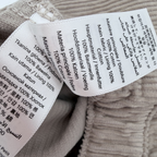 Salopette bébé beige en velours côtelé — 6 mois